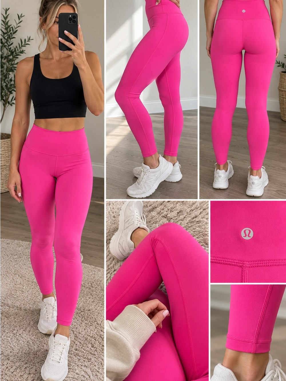 lululemon athletica Hot Pink High-Rise Leggings